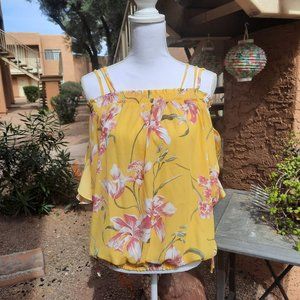 Off The Shoulder Floral Blouse